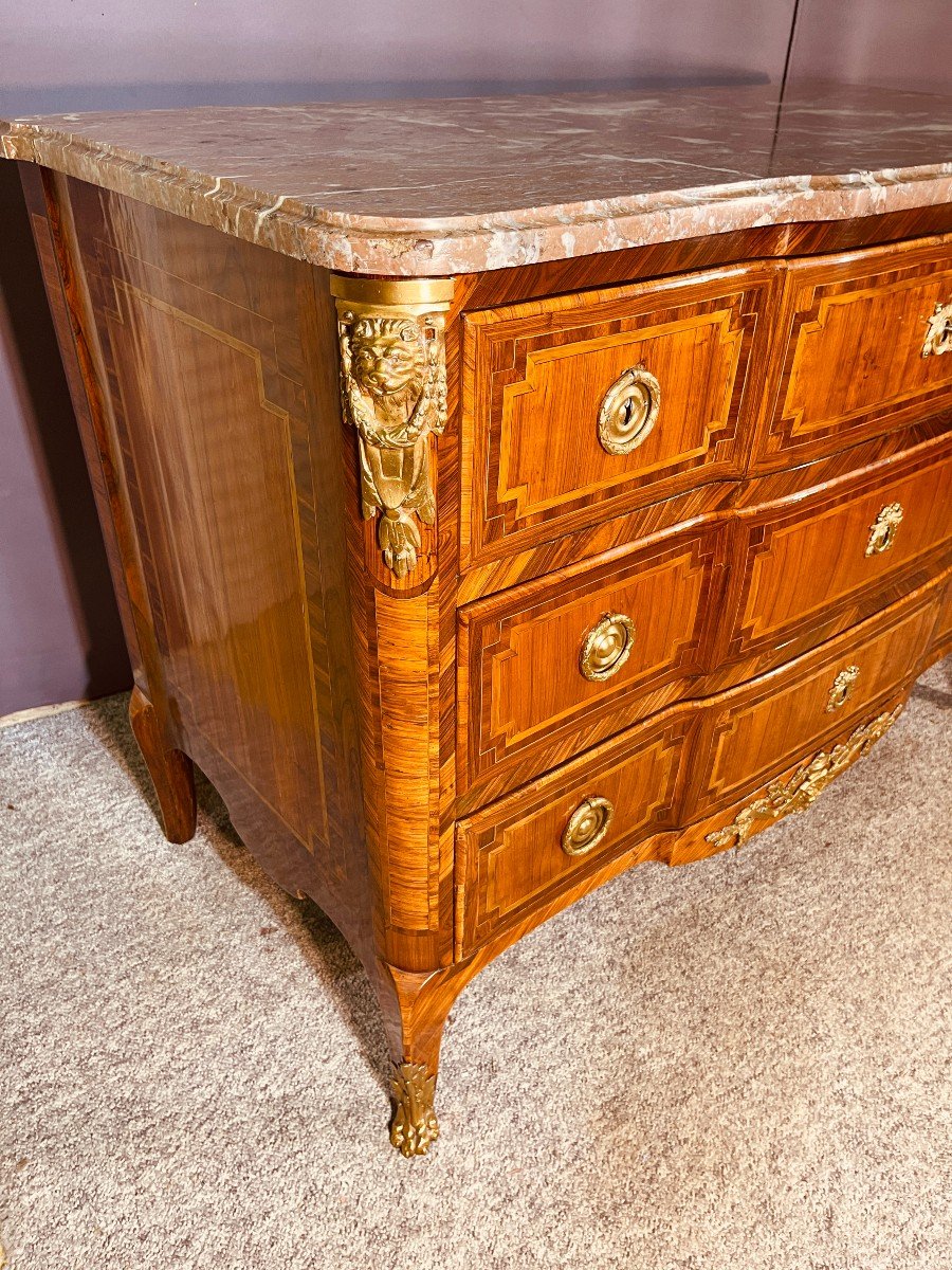 Transition Commode, Gh Lutz Stamp, 18th Century-photo-4