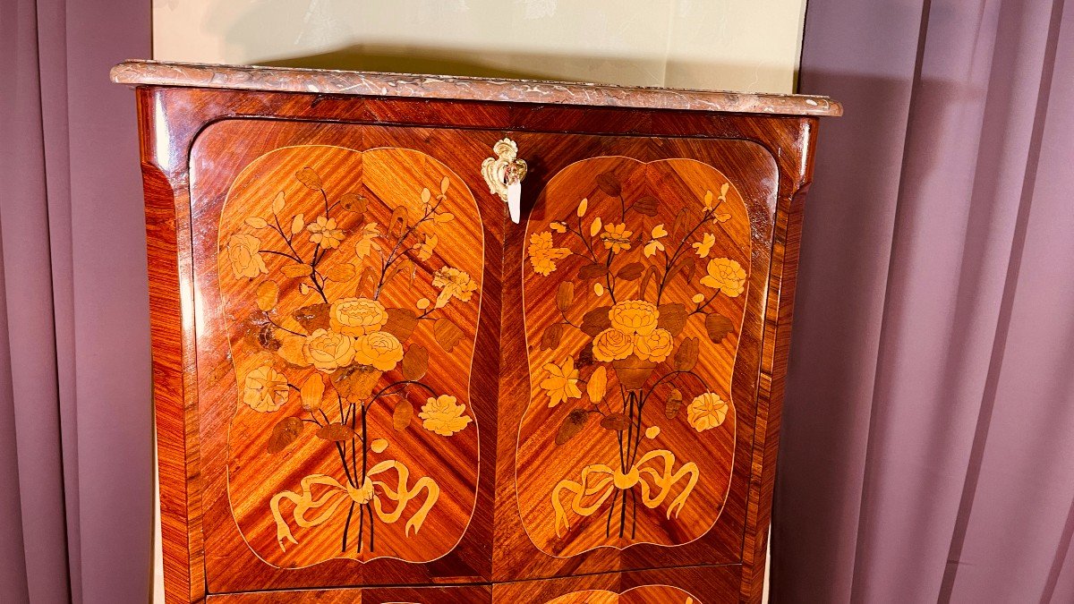 Secrétaire Louis XV Estampille BARY ( 1690-1761 ) Epoque 18ème -photo-4