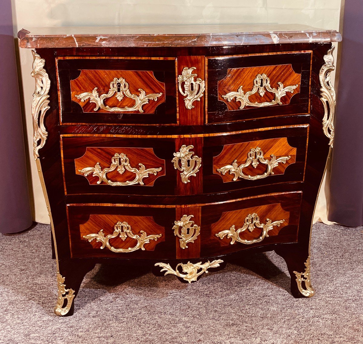 Commode Louis XV Stamp Sébastien Vie, Period 18th-photo-4