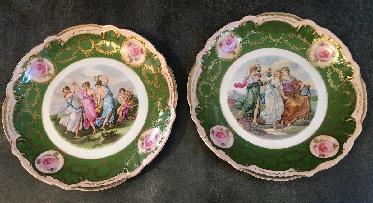 Paire d'Assiettes en Porcelaine -photo-6