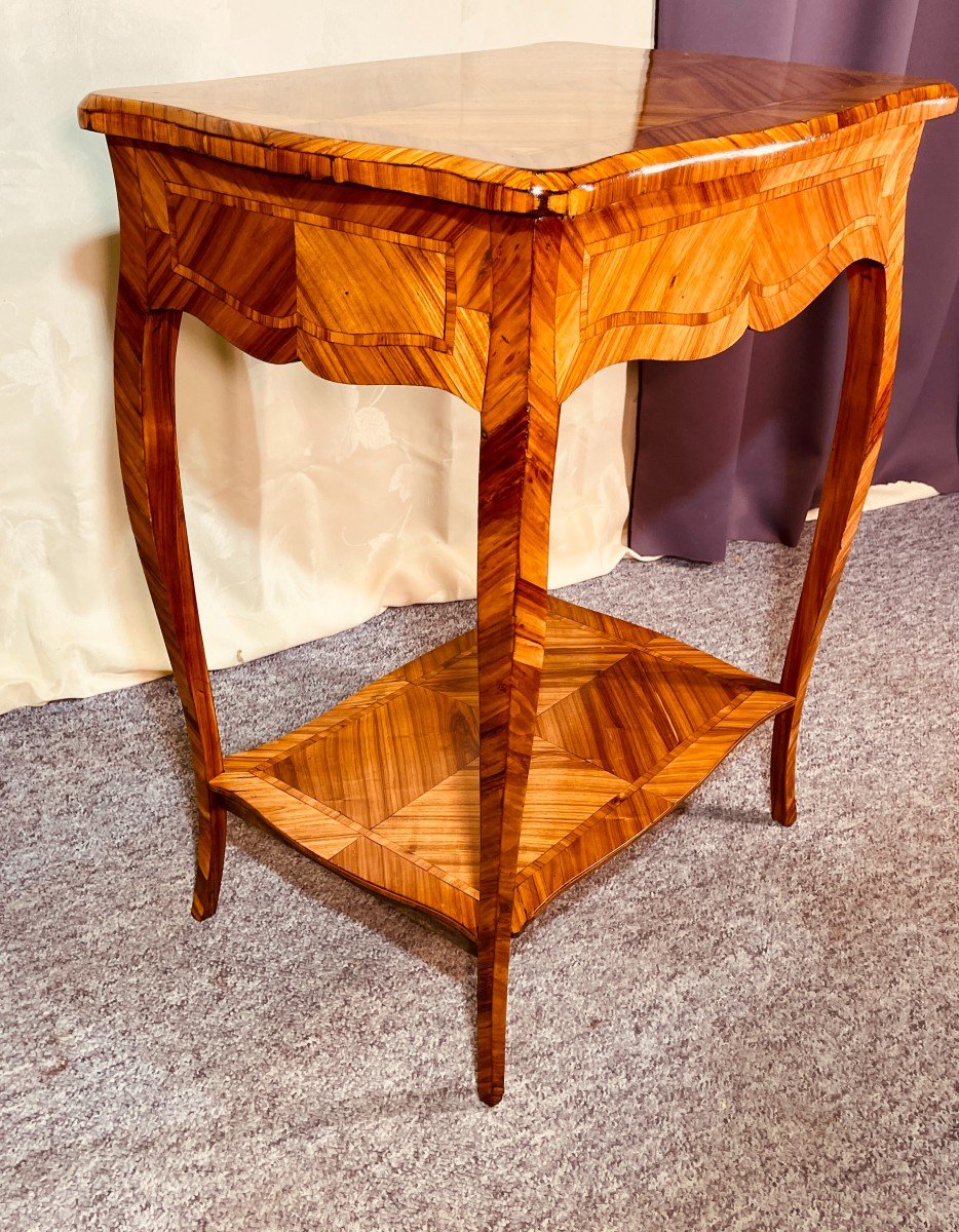 Table Travailleuse en Marqueterie , Epoque XIXe Siècle-photo-6