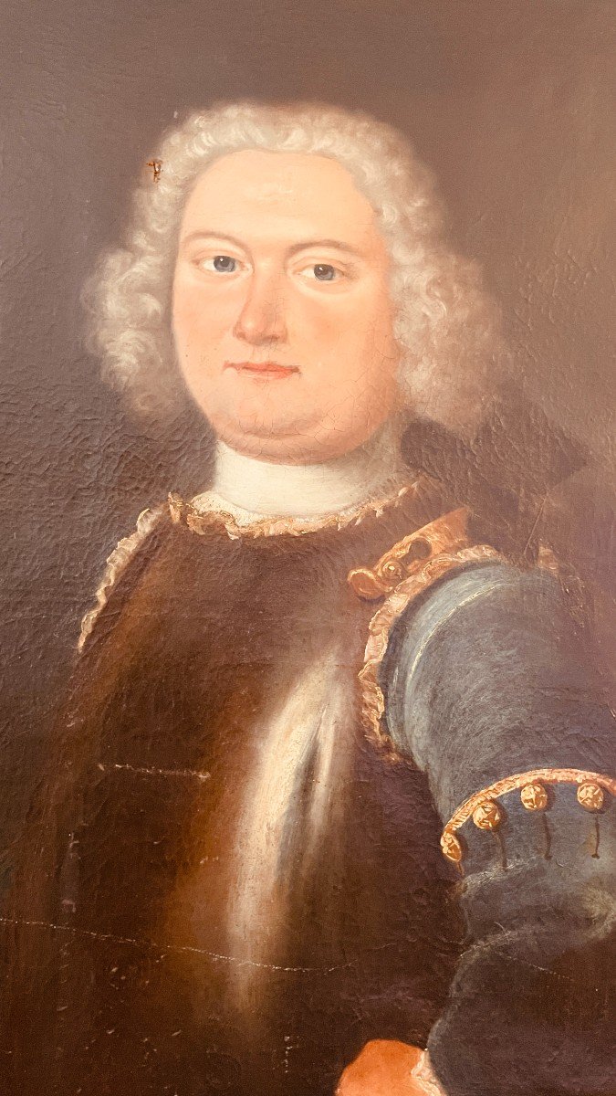 Portrait d'un Gentilhomme En  Armure , Du XVIIIe Siècle-photo-5