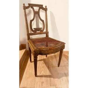 Louis XVI Chair + Inventory N°, 18th Century