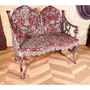 Cast Iron Garden Bench, Victorian Style