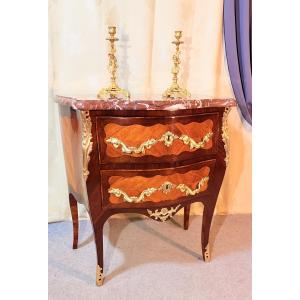 Louis XV Chest Of Drawers, Stamped J. Jollain, 18th Century 