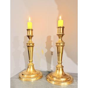 Pair Of Louis XVI Candlesticks, 18th Century 