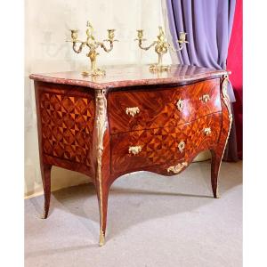 Commode Louis XV , estampillée I. DUBOIS , XVIIIe Siècle 