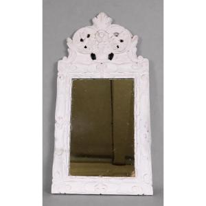 Miroir Louis XVI , en Bois rechampi , Époque XVIIIe Siècle 