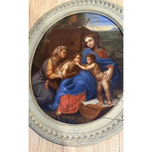 The Little Holy Family, Follower Of Raphael, 17th Century
