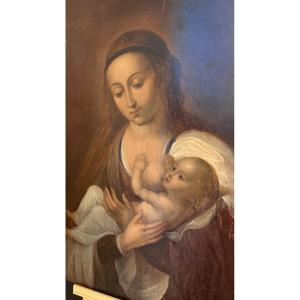 Tableau Vierge de Lait , Époque XVIe Siècle