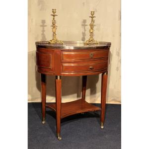 Oval Gueridon, Louis XVI In Mahogany, 18th Century