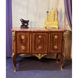 Transitional-era Chest Of Drawers, Stamped "rubestuck,"