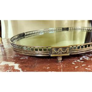 Centre de Table en Bronze Argenté, Époque XIXe Siècle