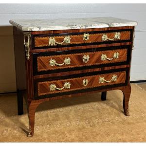Transitional Chest Of Drawers, Stamped "jean Lapie," 18th Century