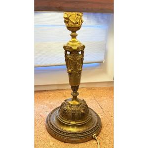 Bronze Candleholder: Ferdinand Barbedienne 57 Cm
