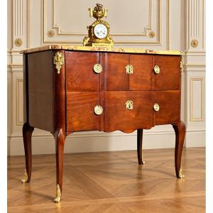 Mahogany Chest Of Drawers, Stamped "l. Peridiez," 18th Century