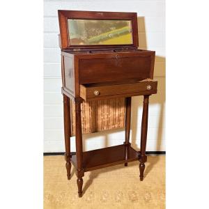 Louis XVI Mahogany &amp;quot;billet Doux,&amp;quot; Stamped &amp;quot;canabas&amp;quot; 