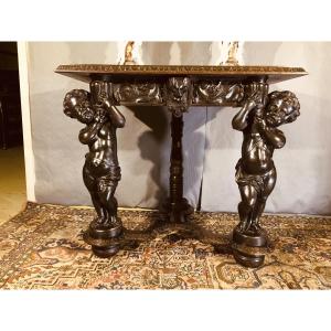 Console With Puttis, Early Nineteenth Century