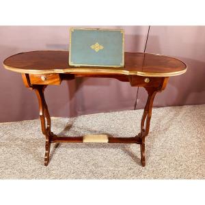 Kidney Shaped Mahogany Writing Table