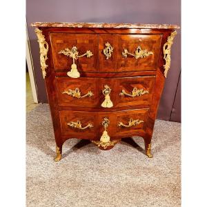Louis XV Commode, Stamped Revault, 18th Century