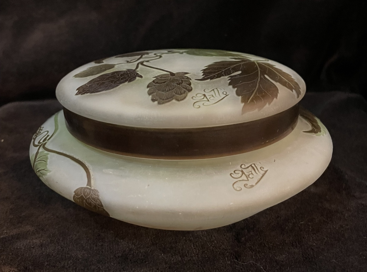 Bonbonnière GALLÉ fleurs de houblon-photo-3