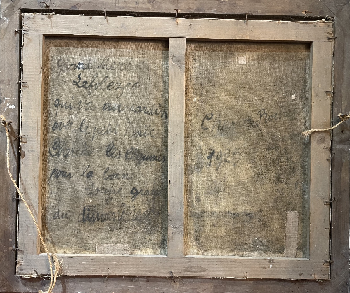 Tableau école naïve bretonne 1925-photo-3