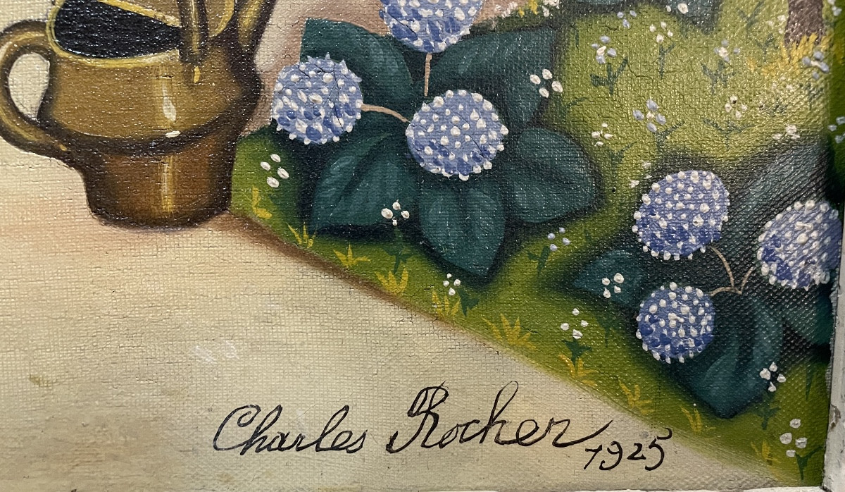 Tableau école naïve bretonne 1925-photo-4