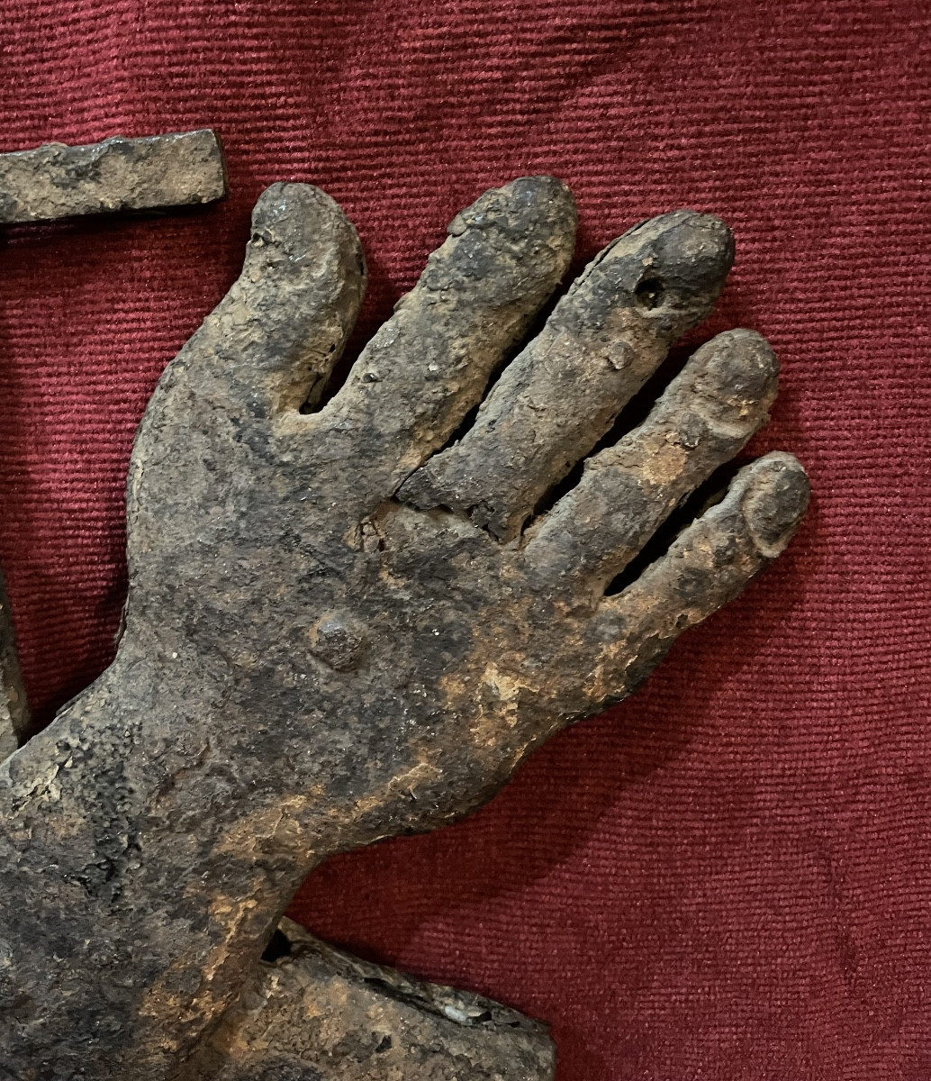 Wrought Iron Emblem Of The Franciscan Order, Folk Art, 16th Century -photo-3