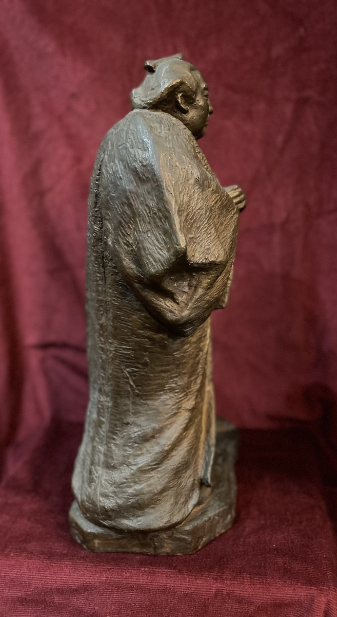 “the Sumotori Will Fight”, Bronze By Yoshioki Hasegawa, 1935-photo-1