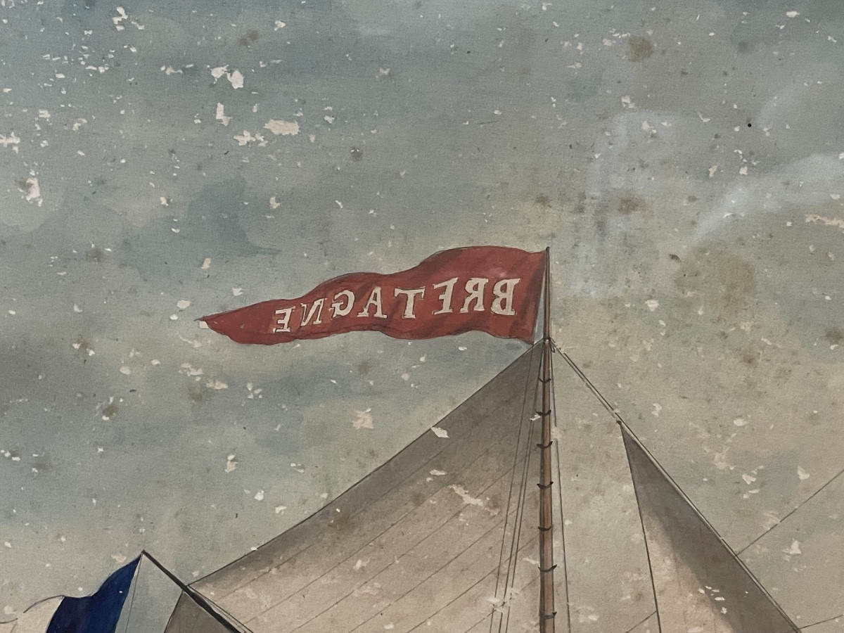 Portrait de voilier, aquarelle, par Avrillaud-photo-2