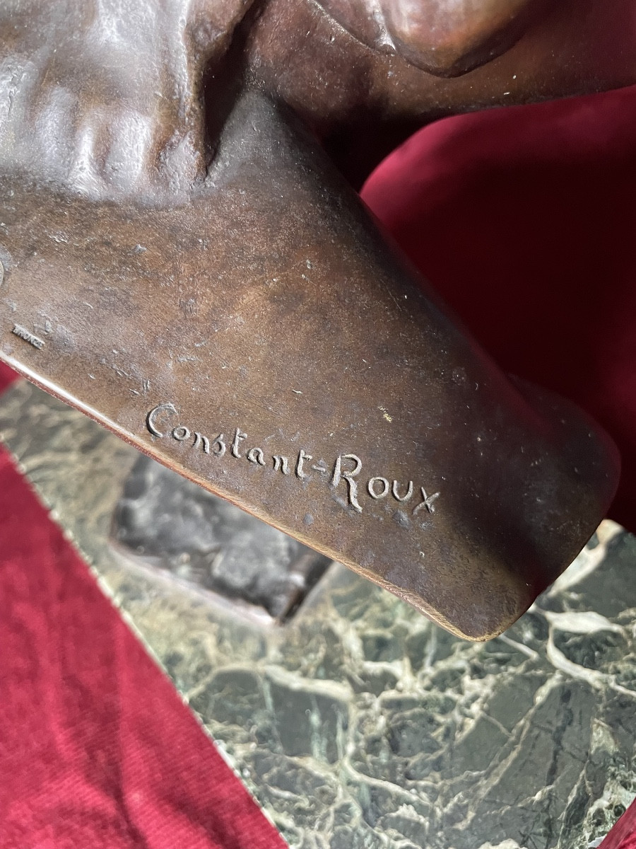 "La colère d'Achille", bronze par Constant Roux-photo-3