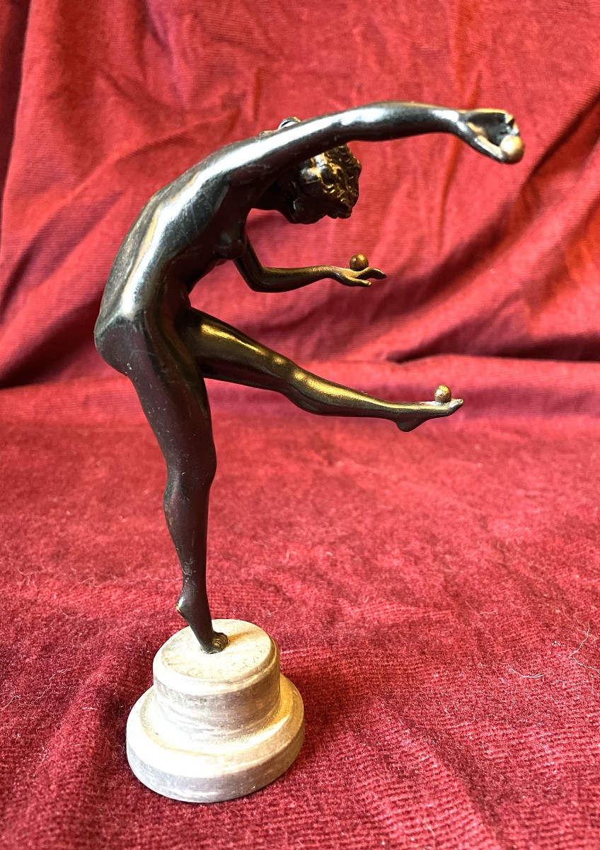 Danseuse aux balles, bronze, par Claire Colinet-photo-2