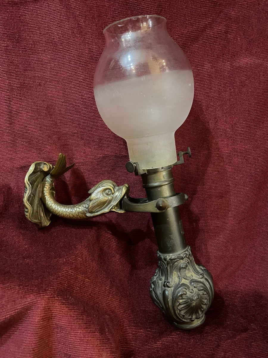 Bronze Ship Wall Sconce For Officer's Cabin -photo-3