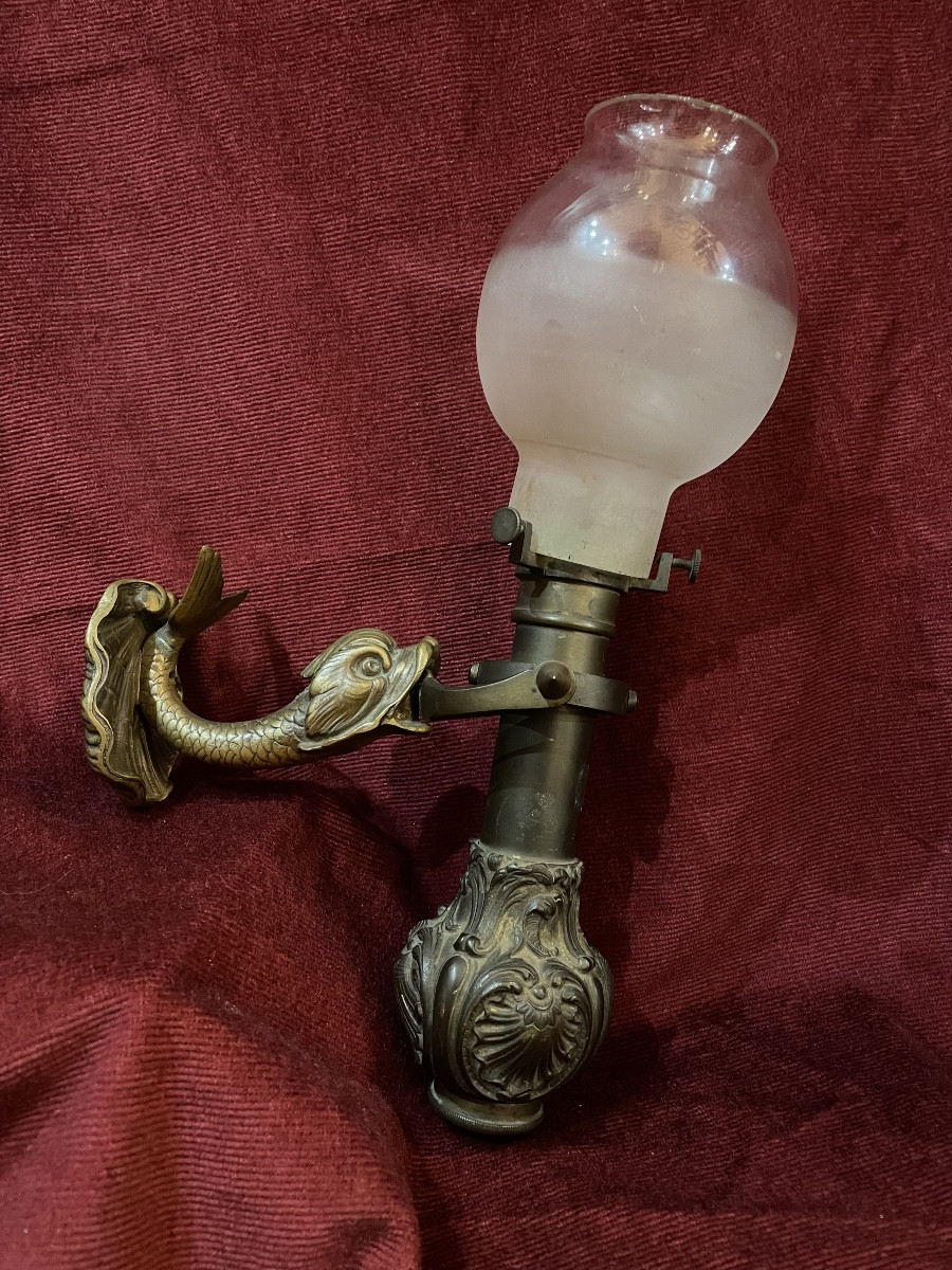 Bronze Ship Wall Sconce For Officer's Cabin -photo-4