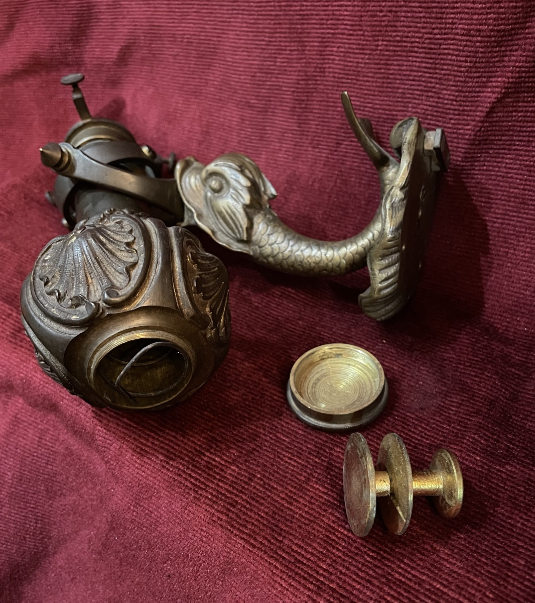 Bronze Ship Wall Sconce For Officer's Cabin -photo-1