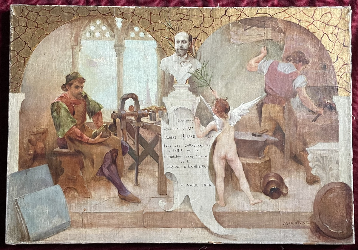Painting Presented To A. Susse On The Occasion Of His Receiving The Legion Of Honour, 1894-photo-4
