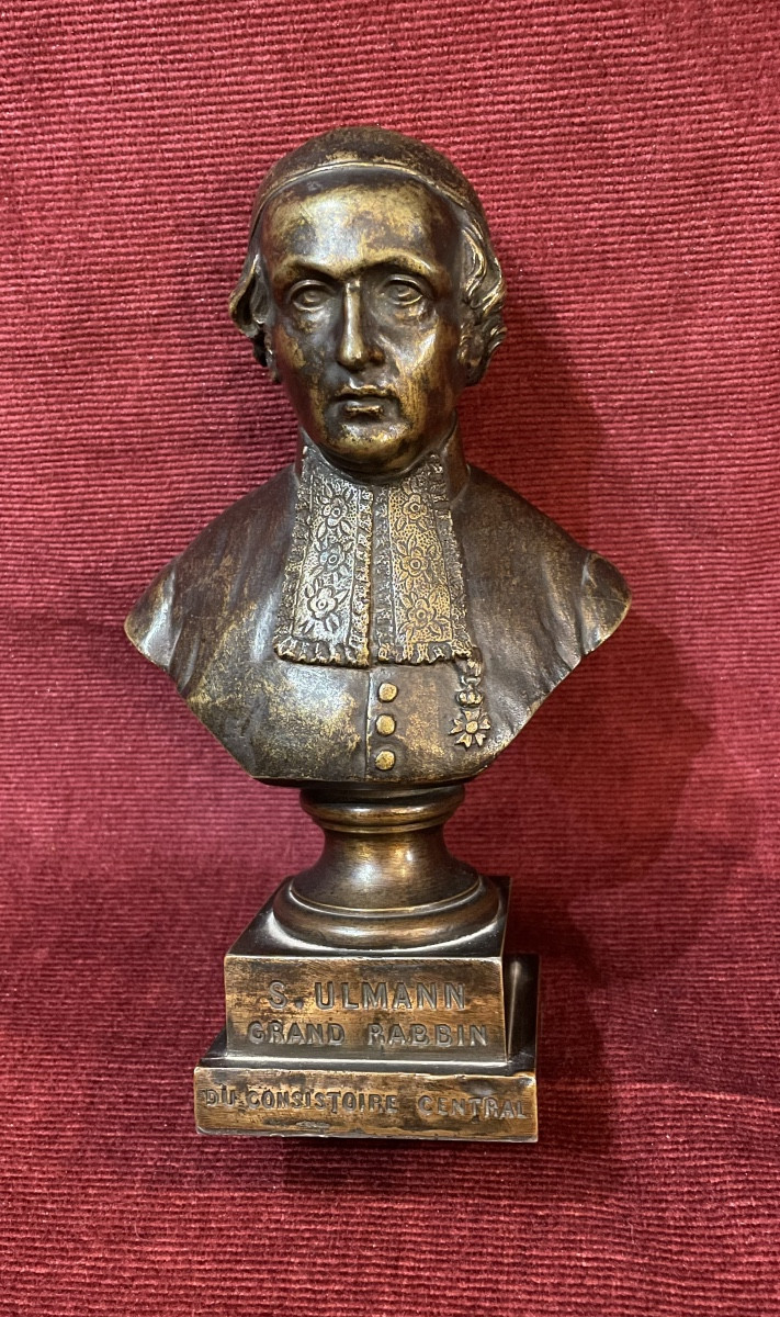 Bronze représentant le buste du Grand Rabbin Salomon Ulmann