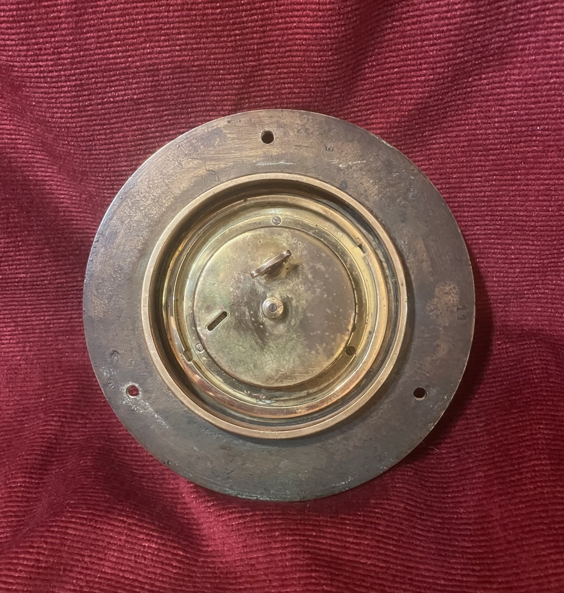 Petite pendule de cabine d'officier de marine J. Auricoste -photo-2