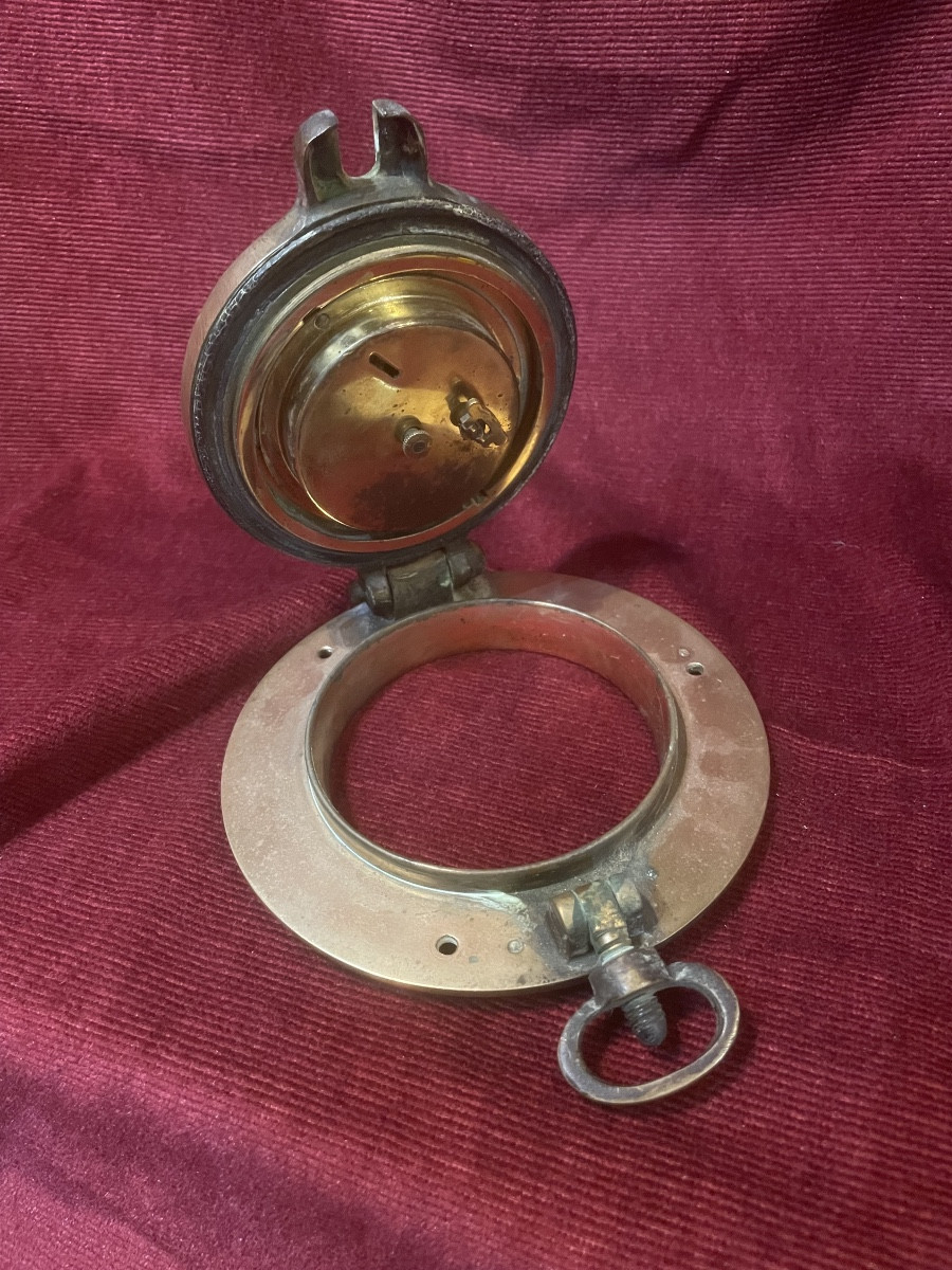Petite pendule de cabine d'officier de marine J. Auricoste -photo-3