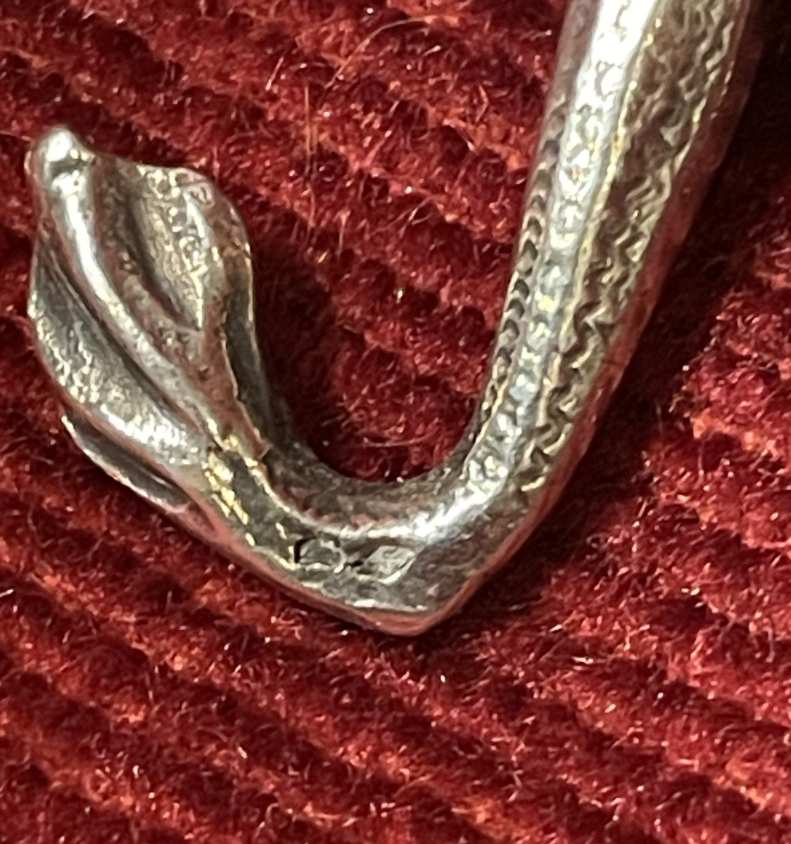 Ancienne Broche grenouille en argent -photo-3