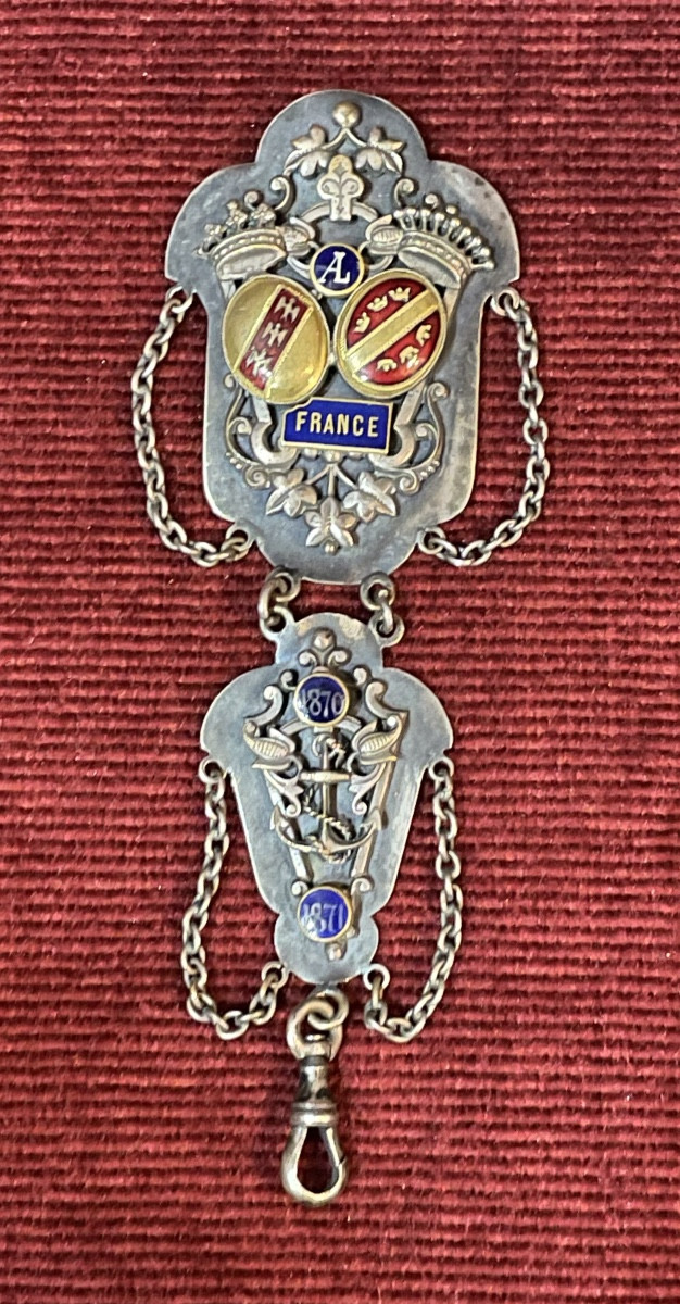 Seditious Chatelaine, Alsace-lorraine, 1871, In Silvered Metal 