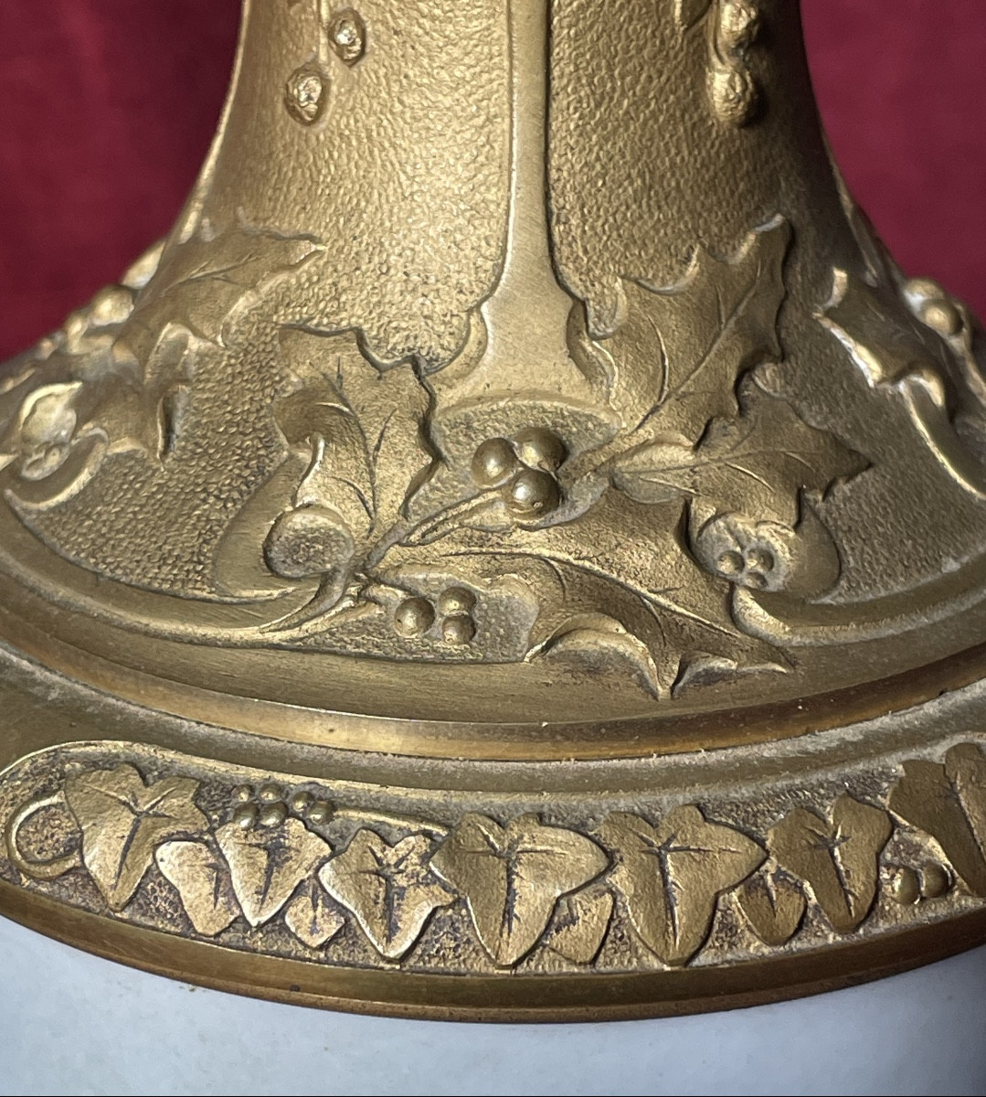 Royal Copenhagen Bronze And Porcelain Lamp, 1920-photo-3