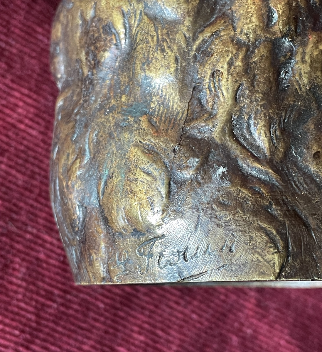 Hibou en bronze L. Frouin-photo-2