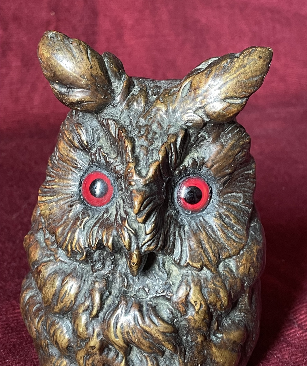 Hibou en bronze L. Frouin-photo-2
