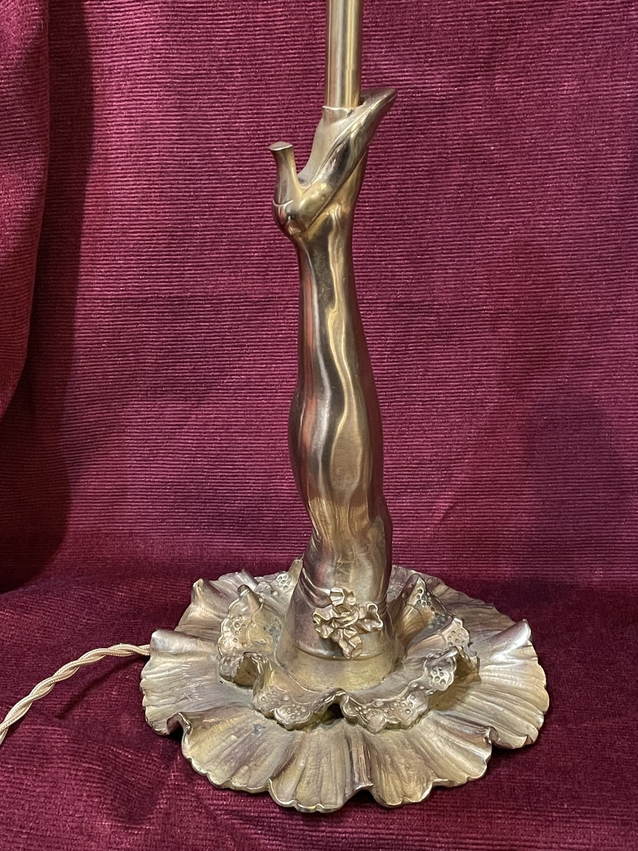French Cancan Lamps In Bronze By Fred Perret-photo-4