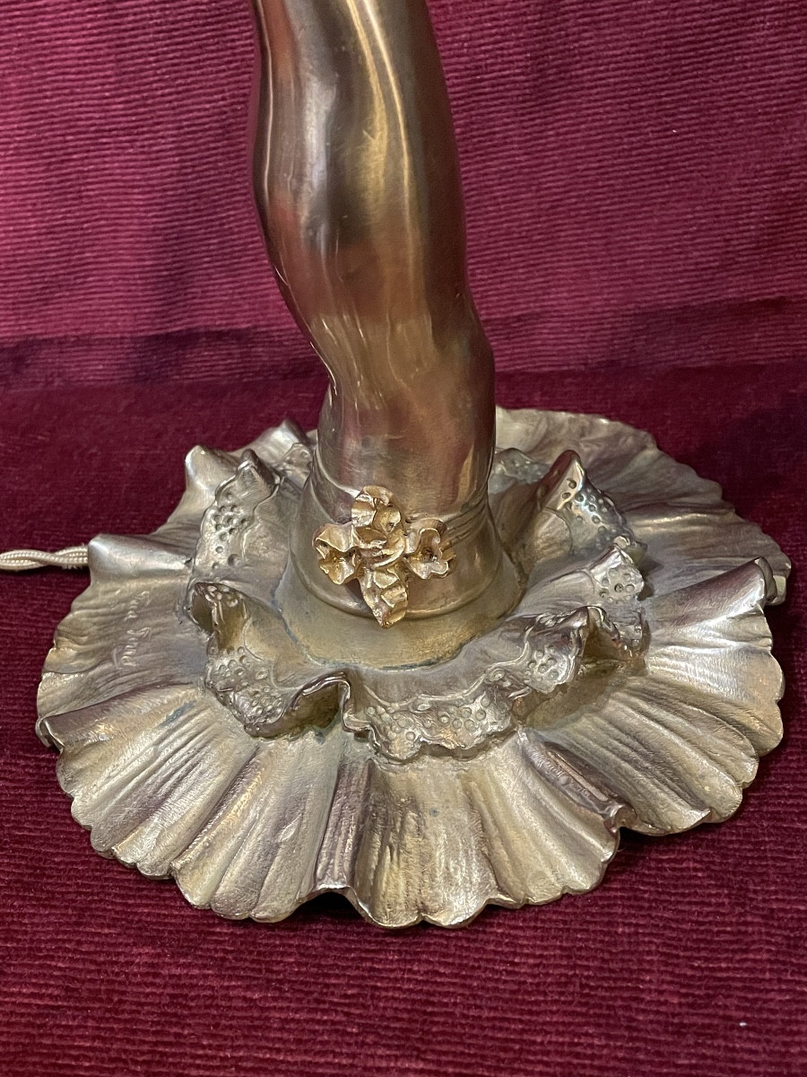 French Cancan Lamps In Bronze By Fred Perret-photo-2