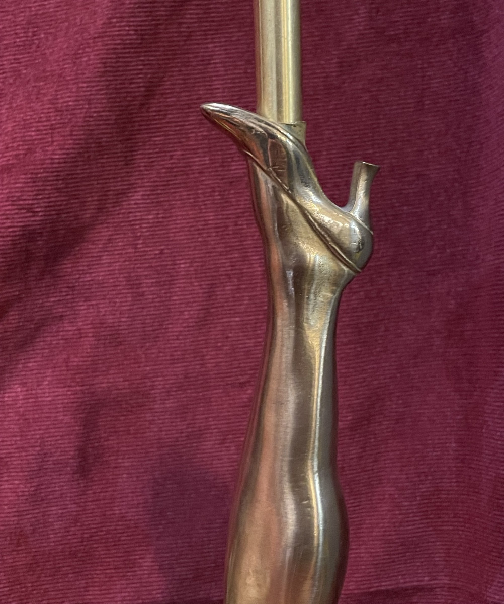 French Cancan Lamps In Bronze By Fred Perret-photo-4