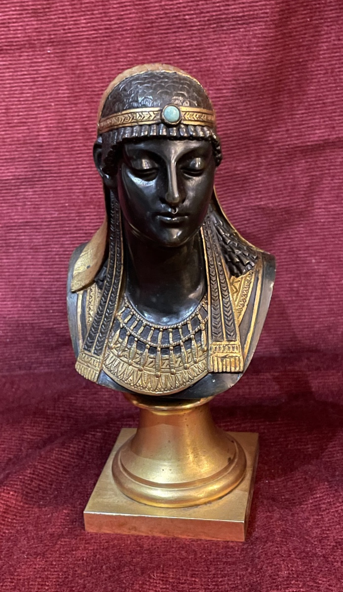 Egyptian Bronze Bust, Early 19th Century 