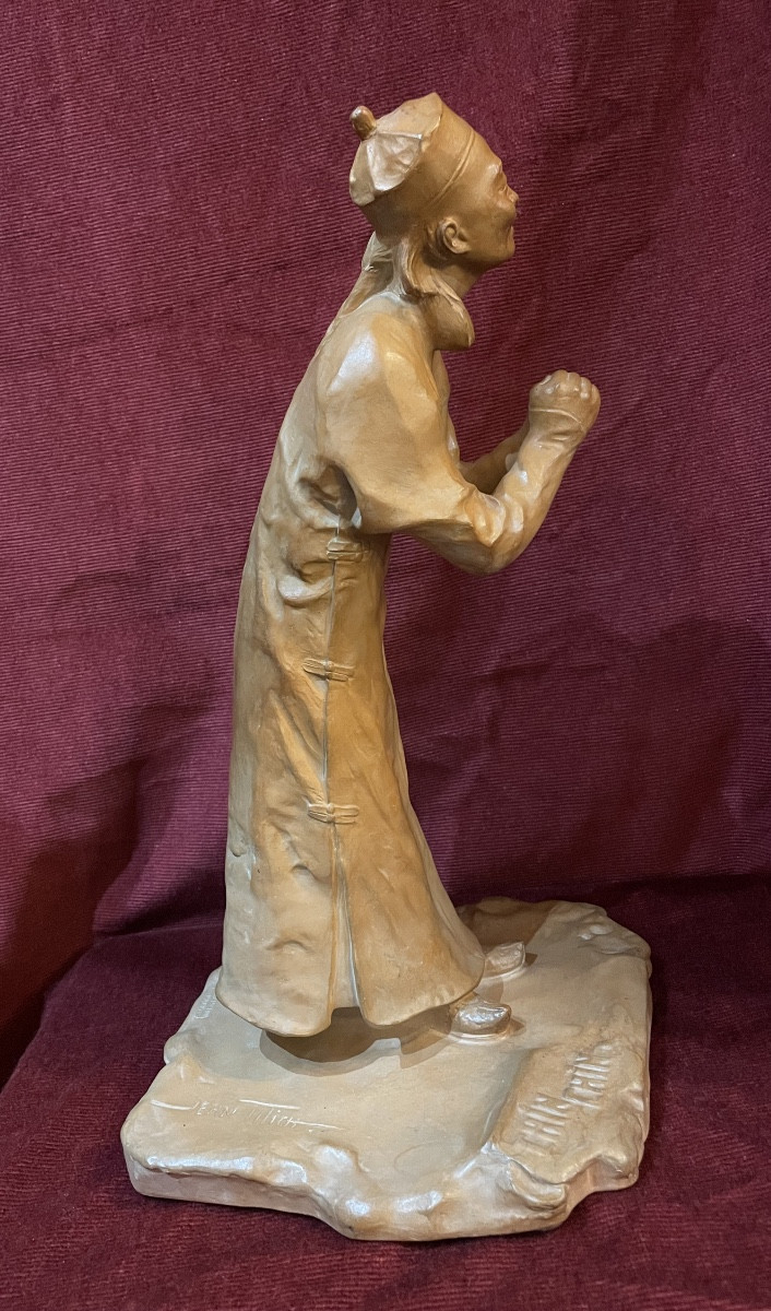 Chinese "chin-chin", Terracotta By Jean Mich -photo-4
