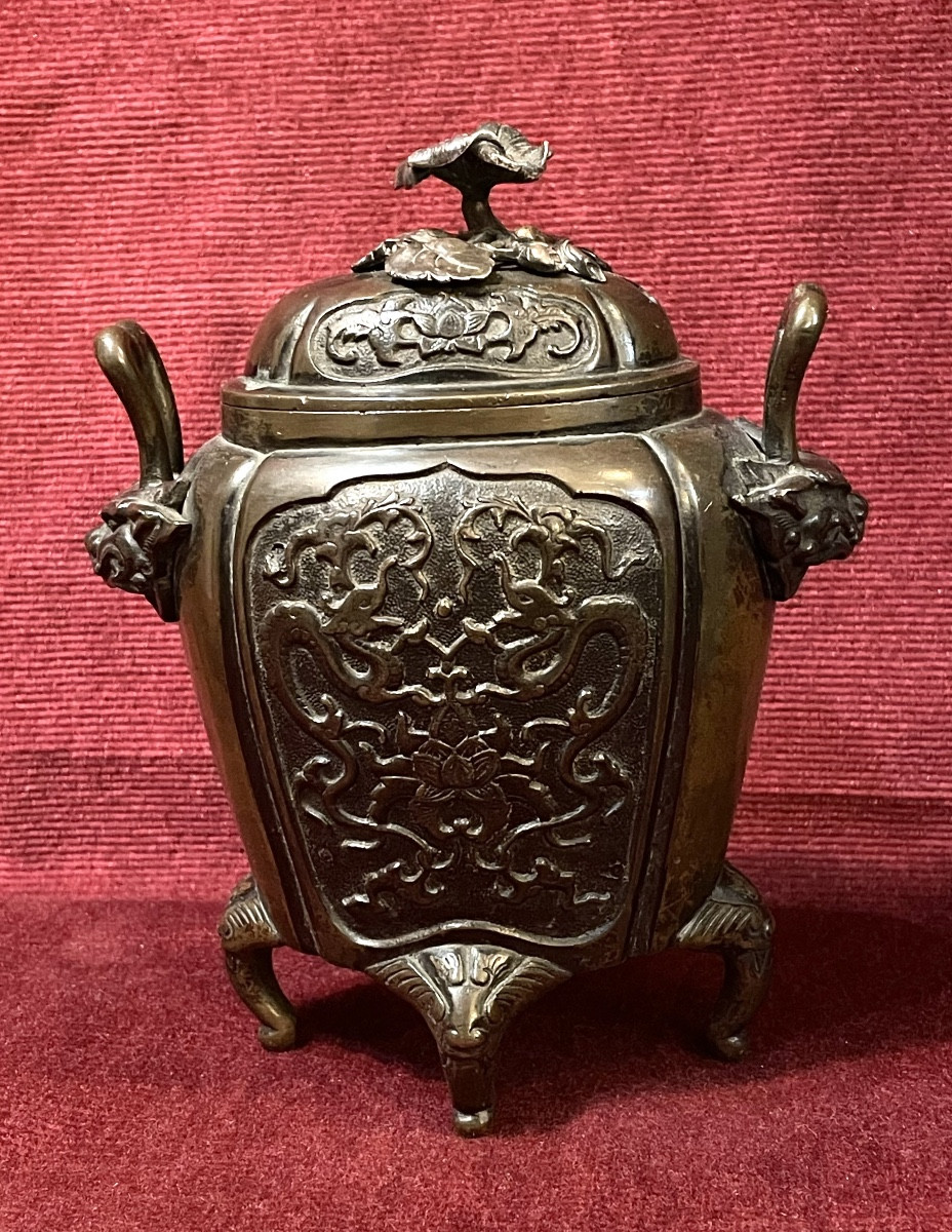 Bronze Incense Burner Or Potpourri, Japan 19th Century